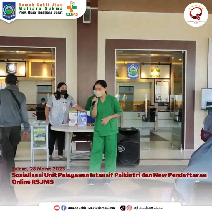 SOSIALISASI UNIT PELAYANAN INTENSIF PSIKIATRI DAN NEW PENDAFTARAN ONLINE RSJMS